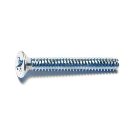 #6-32 x 1 in Phillips Flat Machine Screw, Zinc Plated Steel, 45 PK